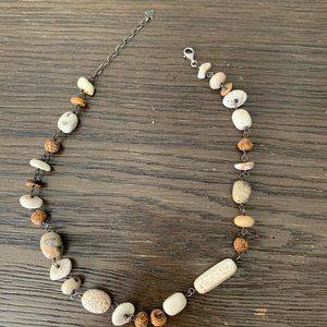 Silpada tan and cream stone necklace